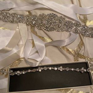 SOLD❌❌❌ idk why it’s duplicated .new Crystal belts for dresses or wedding dress